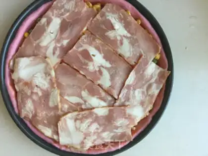 Make Pink heart pizza step 7