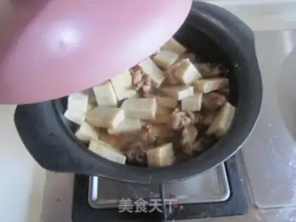 Make Chicken mouth tofu step 5