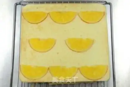Make Orange cake roll step 12