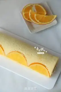 Make Orange cake roll step 14