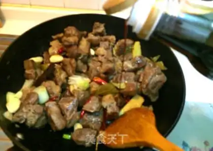 Make Red beef noodles step 6