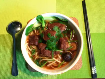 Make Red beef noodles step 9