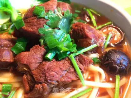 Make Red beef noodles step 10