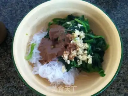 Make Peanut sesame sauce spinach step 7