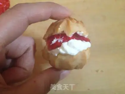 Make Strawberry puffs step 12