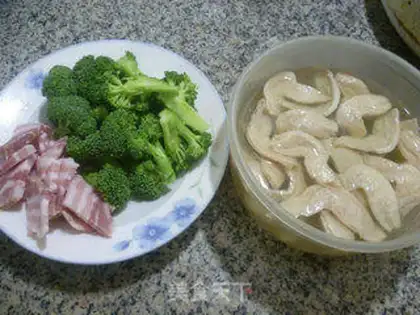 Make Salted protein, broccoli step 0