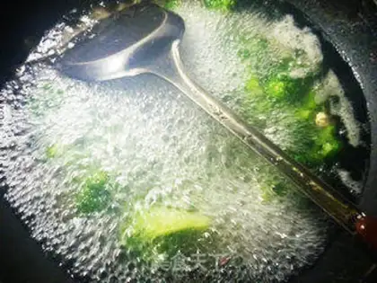 Make Salted protein, broccoli step 1