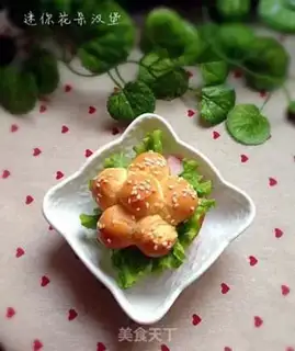 Make Mini-flower burger step 14
