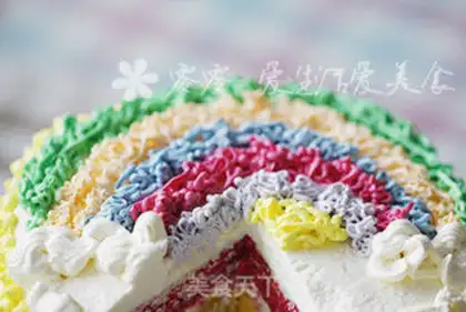 Make Rainbow cream birthday cake step 0
