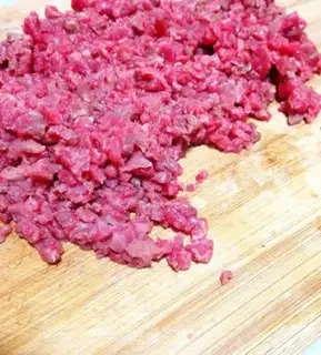 Make Vegetable mud for hamburgers step 2