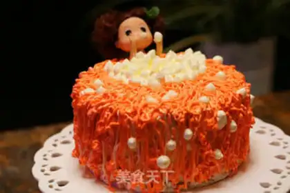 Make Bath doll cake step 9