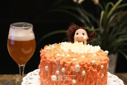 Make Bath doll cake step 16