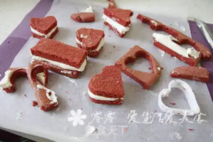 Make Red velvet cream cake step 14