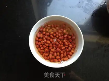 Make Peach gel, rice and beans step 2