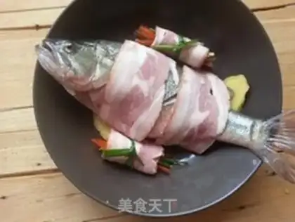Make Bacon steamed herring step 5