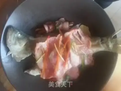 Make Bacon steamed herring step 7