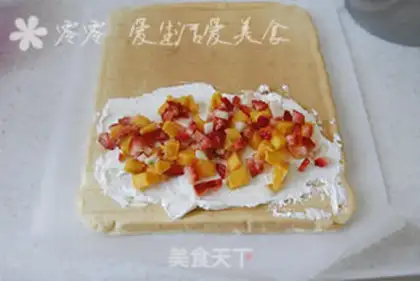Make Swiss fruit cake roll step 9