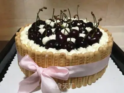 Make Fingercake cherry cake step 15