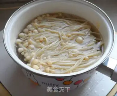Make A golden mushroom with chicken silk step 7