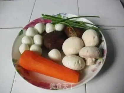 Make Double mushroom roasted quail eggs step 0