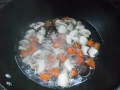 Make Double mushroom roasted quail eggs step 2