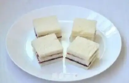 Make A jam sandwich step 4
