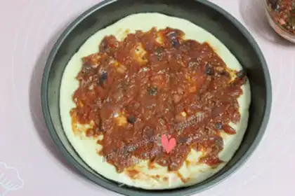 Make Frozen chicken pizza step 6