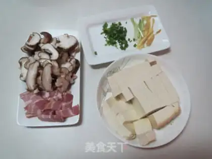 Make Bacon mushroom tofu step 1