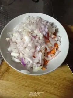 Make Black pepper beef fried rice step 2