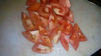 Make Tomato egg soup step 1