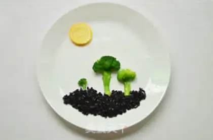 Make Black rice orchids step 7