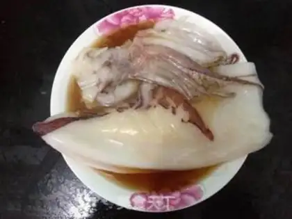 Make A roasted squid roll of golden mushrooms step 2