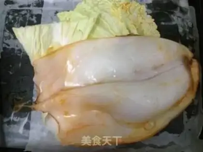 Make A roasted squid roll of golden mushrooms step 5