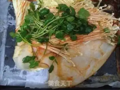 Make A roasted squid roll of golden mushrooms step 7