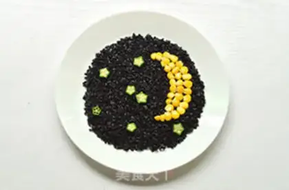Make The night sky, black rice step 7