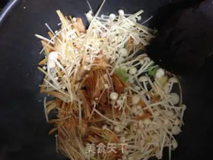 Make Golden mushrooms and eggs step 5
