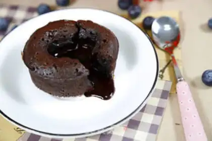 Make Chocolate lava cake step 14