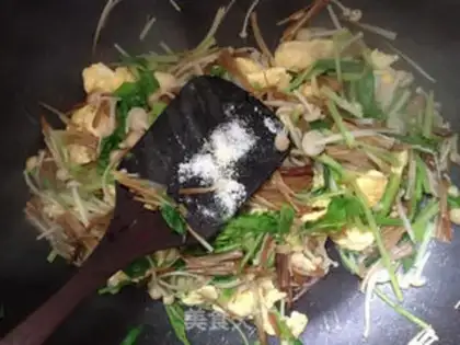 Make Golden mushrooms and eggs step 8
