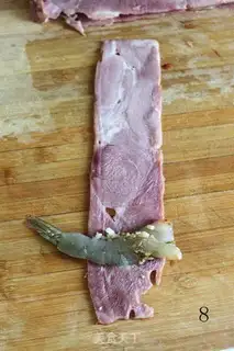 Make Garlic fan bacon shrimp step 7