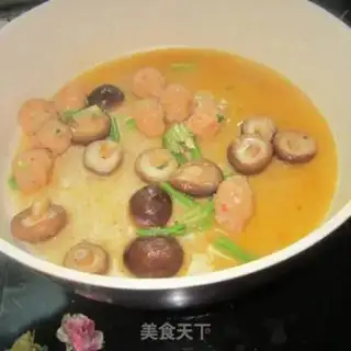 Make Curryball boils mushrooms step 8