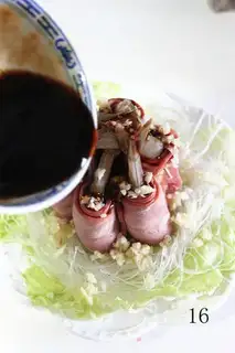 Make Garlic fan bacon shrimp step 15