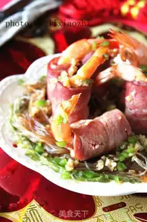 Make Garlic fan bacon shrimp step 17