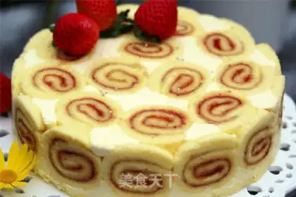 Make Strawberry cheese mousse cake step 25