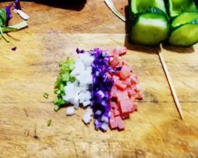 Make A field salad cucumber step 2