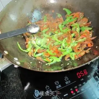 Make Peppers fried shrimp step 8