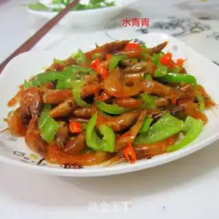 Make Peppers fried shrimp step 9