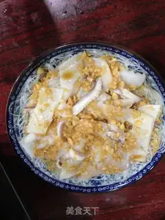 Make A fan of garlic steamed squid step 9