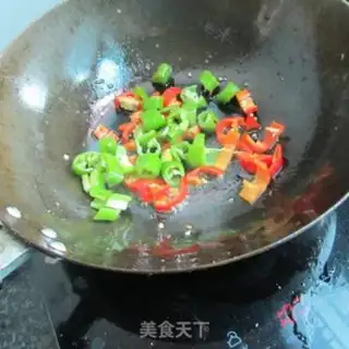 Make Fish fragrance, double pepper fork step 2