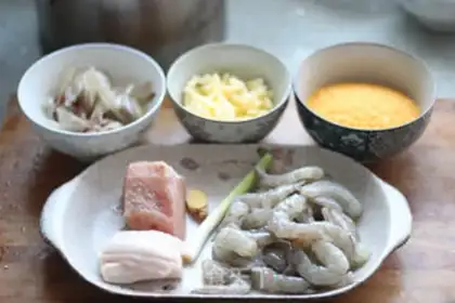 Make Gold-cheese-heart shrimp step 0