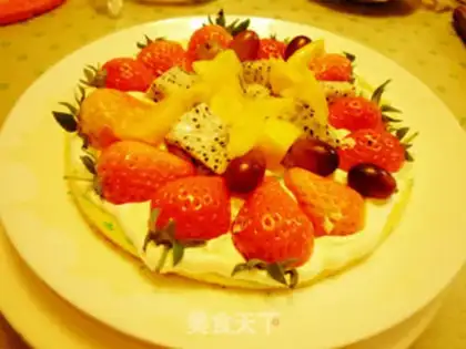 Make Rainbow naked cake step 23